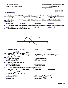 Kiểm tra một tiết - Năm học 2016 - 2017 - Môn Giải tích 12 - Mã đề 146